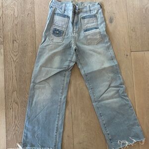 7 For All Mankind Light Blue Cropped Jeans